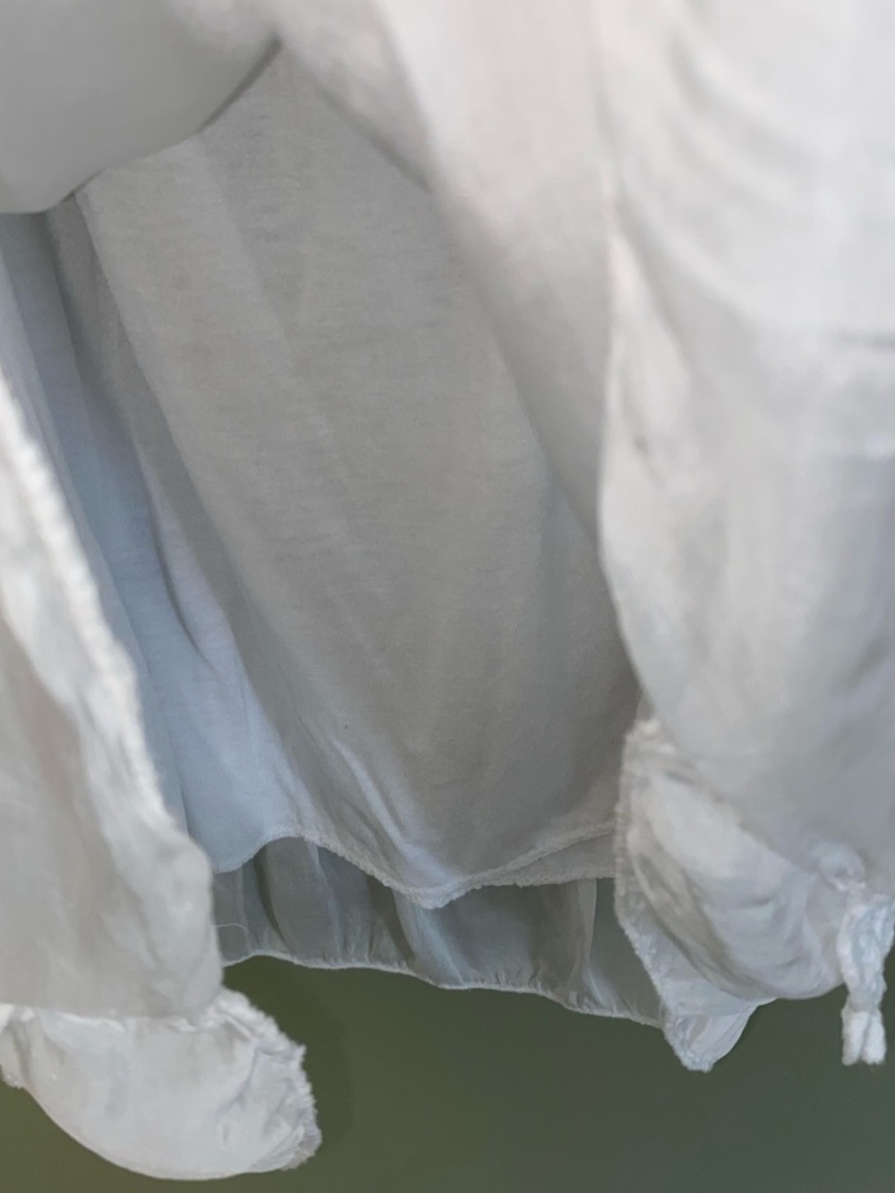 White Ruffle Peasant Tunic Dress - Picture 10 of 13